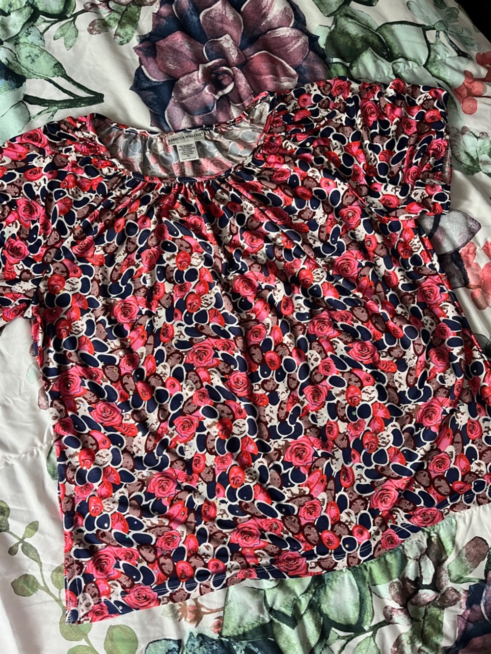 Rebecca Malone Floral Top Size XL